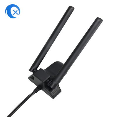 Antenne WiFi a doppia banda 2.4GHz 5GHz RP-SMA con cavo di estensione di 6,5 piedi per PC Desktop Computer Bluetooth wireless