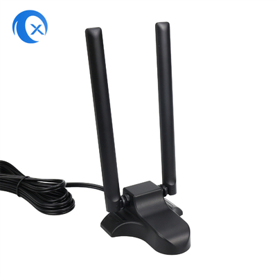 Antenne WiFi a doppia banda 2.4GHz 5GHz RP-SMA con cavo di estensione di 6,5 piedi per PC Desktop Computer Bluetooth wireless