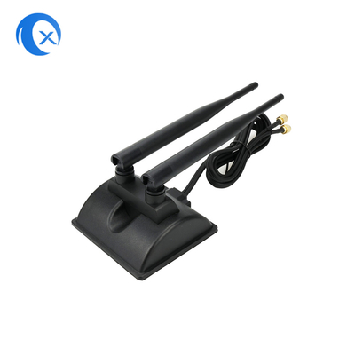 Antenna WiFi 6dBi con connettore maschile RP-SMA 2.4GHz 5GHz doppia banda base magnetica per router wireless WiFi PCI-E