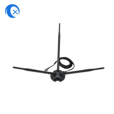 2.4G/5G Triple 7dBi Antenna WiFi Bluetooth Wireless Extender Antenna montata magneticamente con connettore maschile RP-SMA