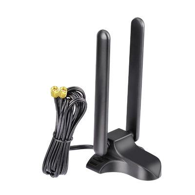 WiFi 6E Antenna Tri-Band 2.4GHz 5GHz 6GHz Base magnetica WiFi Antenne RP-SMA connettore per PC Desktop Router wireless
