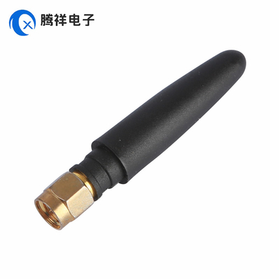 SMA Maschio Antenna con connettore dorato rettilineo 868MHz 2dBi Antenna di gomma per apparecchiature portatili, TV, automobilistiche, home theater