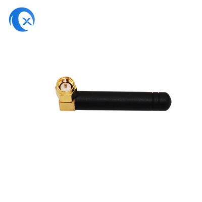 Quad Band Right Angle 850 a 1900 MHz GSM Antenna di gomma con SMA maschile ad angolo retto