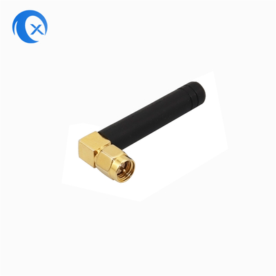 Quad Band Right Angle 850 a 1900 MHz GSM Antenna di gomma con SMA maschile ad angolo retto