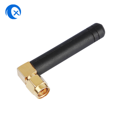 Quad Band Right Angle 850 a 1900 MHz GSM Antenna di gomma con SMA maschile ad angolo retto