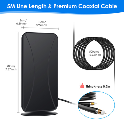 Antenna HD TV all'aperto Indoor Long Range Antenna di segnale Booster Digital HD Antenna per Smart TV e tutte le TV