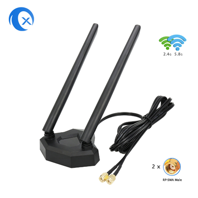 base magnetica dell'antenna a due bande di 2.4GHz 5GHz per il router senza fili della scheda di rete di PCI-E WiFi