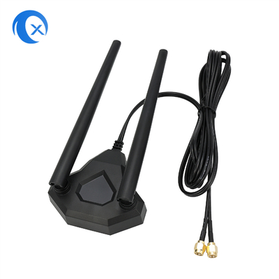 base magnetica dell'antenna a due bande di 2.4GHz 5GHz per il router senza fili della scheda di rete di PCI-E WiFi