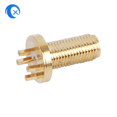 50OHM parti meccaniche di CNC del PWB di impedenza SMA del connettore verticale femminile del supporto