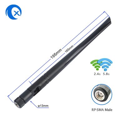 antenna omnidirezionale a due bande di 2.4G 5.8G WiFi con il connettore di RP SMA della parte girevole